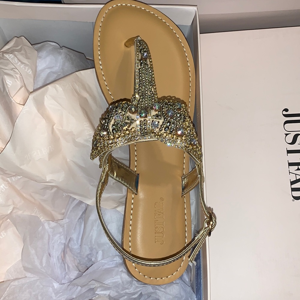 Embellished Flat Sandal